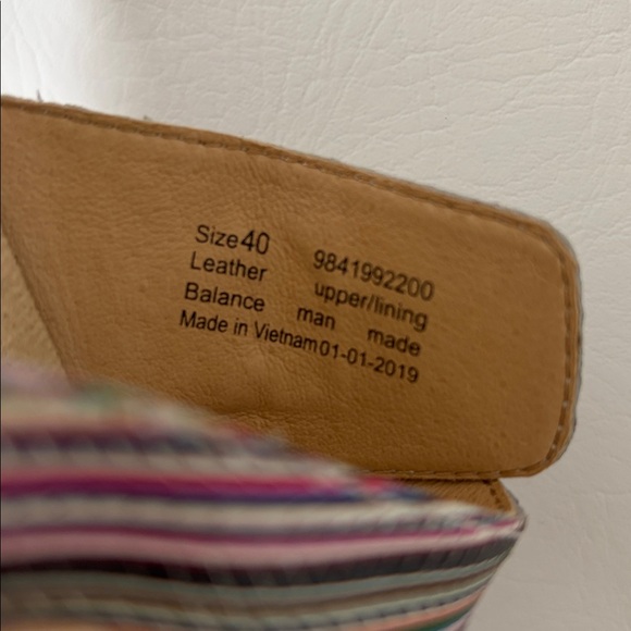 Dansko Women’s Shoes Sophie Stripe Leather Slip On Slide Sandals size 9.5 - Picture 10 of 15